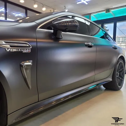 [일산 전체랩핑 전문] 벤츠gt 63 amg 사틴블랙 전체랩핑 / 고양시 덕이동