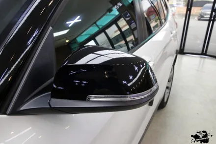 일산랩핑 bmw x1 필러+사이드미러+디퓨저 부분랩핑 시공 / 고양시 덕이동