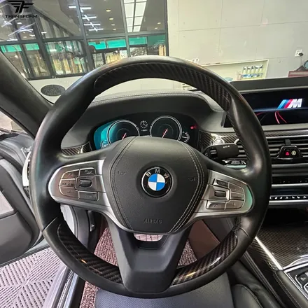 [자동차 랩핑 전문] bmw 7시리즈 실내 우드 랩핑 / 트랜스폼팩토리 / 고양시 덕이동