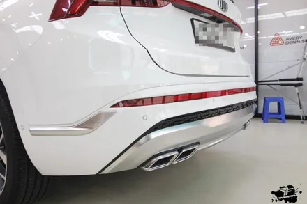 자동차랩핑 전문 더뉴싼타페 3m2080 사틴 다크 그레이 전체랩핑 / 고양시 덕이동