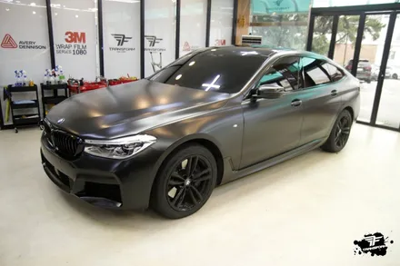 bmw 6gt 사틴블랙 전체랩핑 시공 / 고양시 덕이동