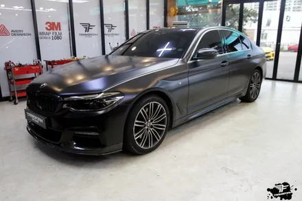 bmw 530i xdrive 사틴블랙 전체랩핑 / 고양시 덕이동