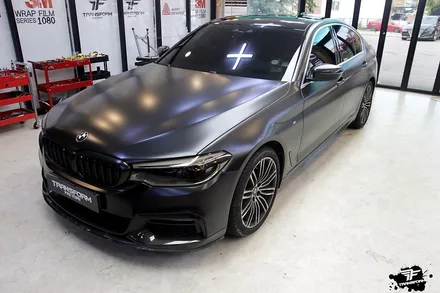 bmw 530i xdrive 사틴블랙 전체랩핑 / 고양시 덕이동