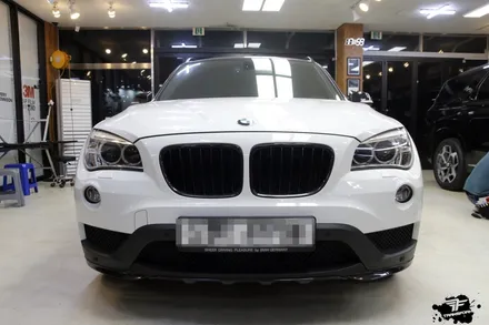 자동차 부분랩핑으로 밋밋한 내차에 포인트 살리기(bmw x1/유광 카본) / 고양시 덕이동