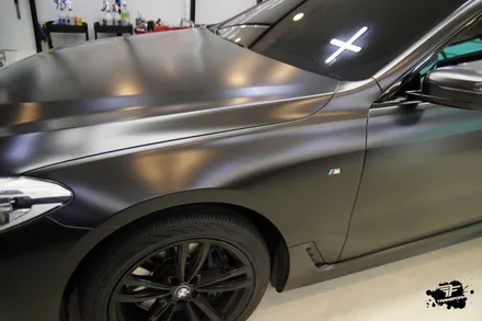 bmw 6gt 사틴블랙 전체랩핑 시공 / 고양시 덕이동