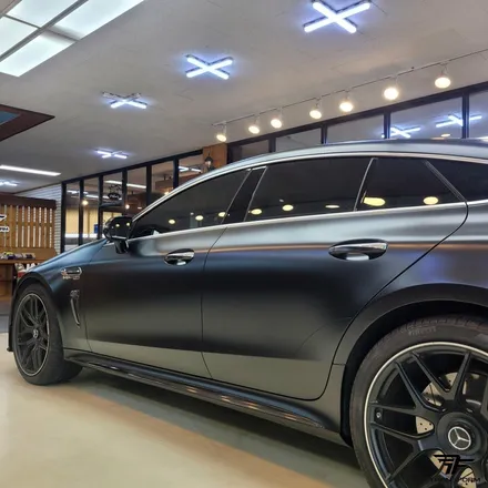 [일산 전체랩핑 전문] 벤츠gt 63 amg 사틴블랙 전체랩핑 / 고양시 덕이동