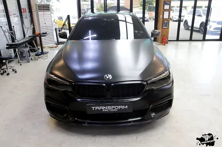 bmw 530i xdrive 사틴블랙 전체랩핑 / 고양시 덕이동