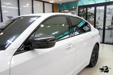 일산랩핑 전문 트랜스폼 bmw g30 윈도우 크롬 랩핑(크롬죽이기) / 고양시 덕이동