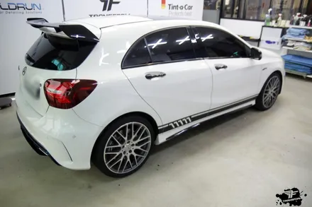 벤츠 a45 amg 부분 랩핑+데칼 시공 일산랩핑 전문 / 고양시 덕이동