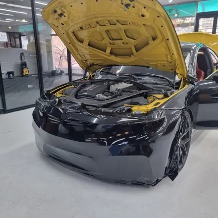 [일산랩핑] BMW M4 전체랩핑 깔끔하게 블랙 / 고양시 덕이동