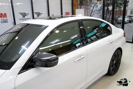 일산랩핑 전문 트랜스폼 bmw g30 윈도우 크롬 랩핑(크롬죽이기) / 고양시 덕이동