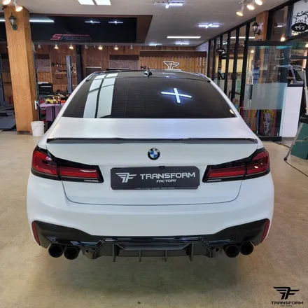 [전체랩핑 제거/재시공/랩핑 보험처리] bmw m5 사틴화이트 전체랩핑 / 고양시 덕이동