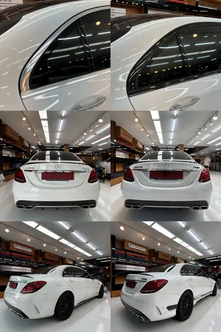 벤츠 c63 amg 부분 랩핑+데칼+엠블럼 교체+스키드플레이트 장착 시공 / 트랜스폼팩토리 / 고양시 덕이동