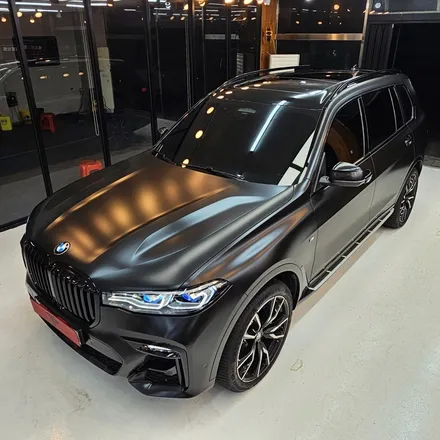 BMW X7 사틴블랙 전체랩핑+크롬딜리트+실내랩핑+라이트PPF 시공을 한번에! [트랜스폼팩토리] / 고양시 덕이동