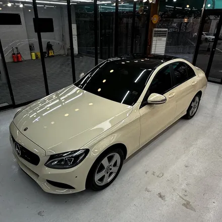 벤츠 c200d 전체랩핑+크롬죽이기+실내랩핑 시공했습니다. / 고양시 덕이동