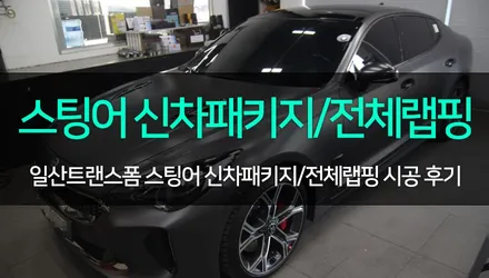 [TF] 스팅어 신차패키지/전체랩핑(사틴다크그레이) 시공 리뷰 / 고양시 덕이동