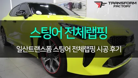 [TF] 스팅어 언밸런스 옐로우 전체랩핑 시공 / 고양시 덕이동