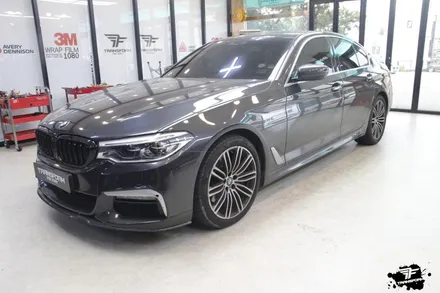 bmw 530i xdrive 사틴블랙 전체랩핑 / 고양시 덕이동