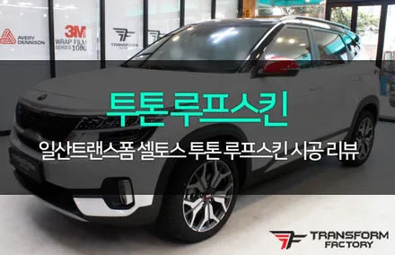 셀토스 투톤 루프스킨(사이드미러 레드 포인트랩핑) / 고양시 덕이동