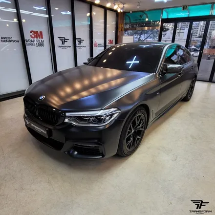 [전체랩핑 제거/재시공/랩핑 보험처리] bmw m5 사틴화이트 전체랩핑 / 고양시 덕이동