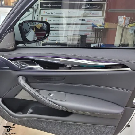 [자동차랩핑] bmw g30 실내 하이그로시 랩핑 시공 by 트랜스폼팩토리 / 고양시 덕이동
