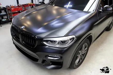 bmw x4 사틴블랙 전체랩핑 / 고양시 덕이동
