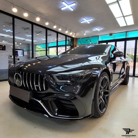 [일산 전체랩핑 전문] 벤츠gt 63 amg 사틴블랙 전체랩핑 / 고양시 덕이동