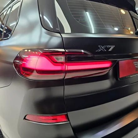 BMW X7 사틴블랙 전체랩핑+크롬딜리트+실내랩핑+라이트PPF 시공을 한번에! [트랜스폼팩토리] / 고양시 덕이동