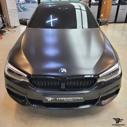 [전체랩핑 제거/재시공/랩핑 보험처리] bmw m5 사틴화이트 전체랩핑 / 고양시 덕이동