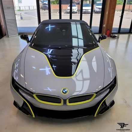 [일산/파주랩핑] bmw i8 유광그레이 전체랩핑+포인트 데칼 / 트랜스폼팩토리 / 고양시 덕이동