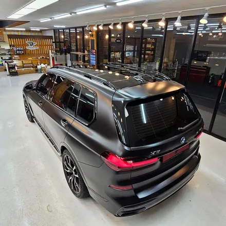BMW X7 사틴블랙 전체랩핑+크롬딜리트+실내랩핑+라이트PPF 시공을 한번에! [트랜스폼팩토리] / 고양시 덕이동