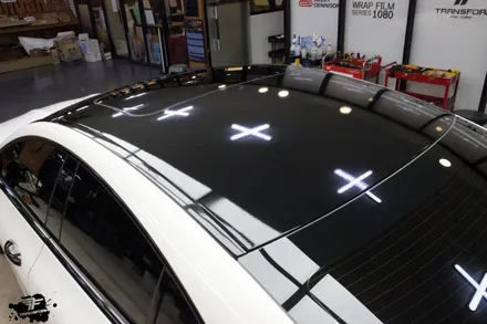 벤츠 cls 450 루프스킨+포인트 랩핑으로 드레스업! / 고양시 덕이동