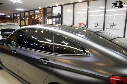 bmw 6gt 사틴블랙 전체랩핑 시공 / 고양시 덕이동
