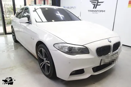 bmw f10 기어판넬 랩핑으로 고급스럽게 변신한 실내 분위기! / 고양시 덕이동