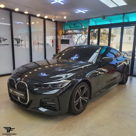 bmw 4시리즈 그릴 크롬 랩핑[크롬딜리트/3m 유광 카본] / 고양시 덕이동