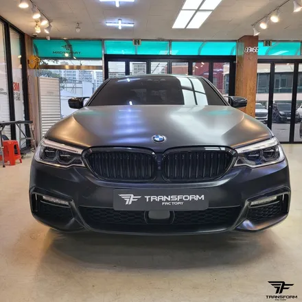[전체랩핑 제거/재시공/랩핑 보험처리] bmw m5 사틴화이트 전체랩핑 / 고양시 덕이동