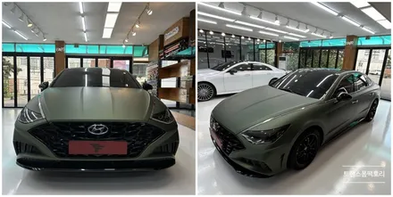 쏘나타 전체랩핑 제거 간단하게 순정화 완료! 일산랩핑 트랜스폼팩토리 / 고양시 덕이동