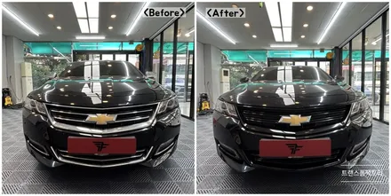 일산랩핑 트랜스폼팩토리 임팔라 크롬죽이기 깔끔하게 잘해요 / 고양시 덕이동