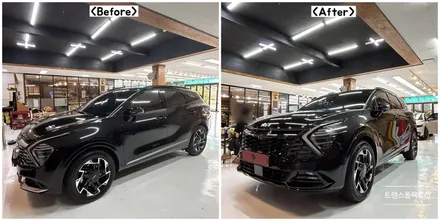 일산랩핑 트랜스폼팩토리에서 스포티지 NQ5 크롬죽이기 꼼꼼하게 잘하네요 / 고양시 덕이동