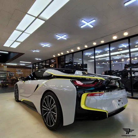 [일산/파주랩핑] bmw i8 유광그레이 전체랩핑+포인트 데칼 / 트랜스폼팩토리 / 고양시 덕이동