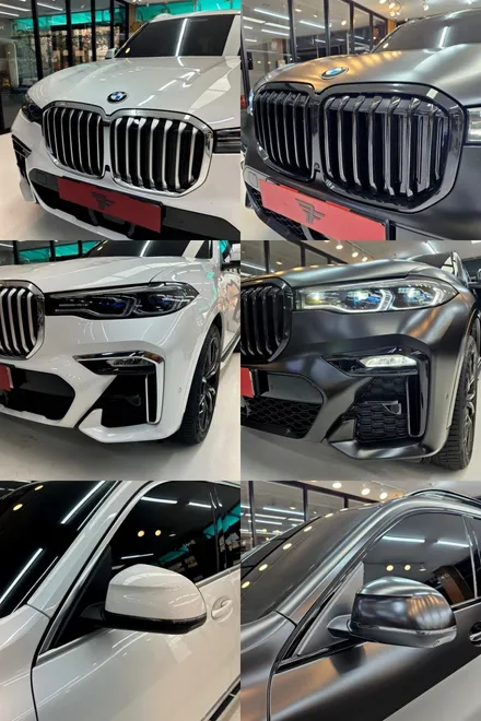 BMW X7 사틴블랙 전체랩핑+크롬딜리트+실내랩핑+라이트PPF 시공을 한번에! [트랜스폼팩토리] / 고양시 덕이동