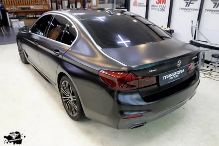 bmw 530i xdrive 사틴블랙 전체랩핑 / 고양시 덕이동