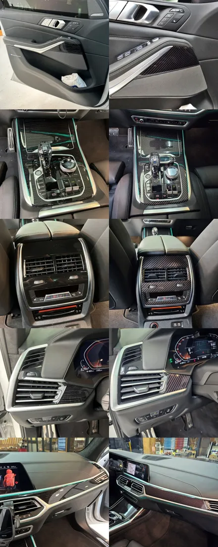 BMW X7 사틴블랙 전체랩핑+크롬딜리트+실내랩핑+라이트PPF 시공을 한번에! [트랜스폼팩토리] / 고양시 덕이동