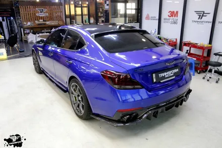제네시스g70 3m2080 코스믹블루 전체랩핑 / 고양시 덕이동