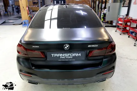bmw 530i xdrive 사틴블랙 전체랩핑 / 고양시 덕이동