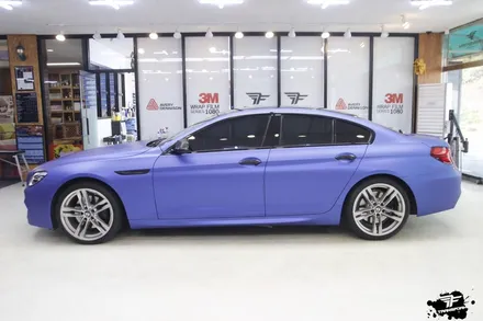 bmw 640d 브릴리언트 블루 매트 메탈릭 전체랩핑으로 시선강탈!! / 고양시 덕이동