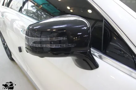 벤츠 cls 63 amg 사이드미러 포인트 랩핑+라이트 ppf 시공 / 고양시 덕이동