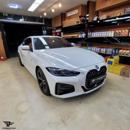 일산 랩핑 bmw 4시리즈 그릴 크롬 랩핑(크롬딜리트) 시공 / 고양시 덕이동