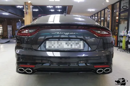 일산 랩핑 스팅어 사틴 뱀파이어 레드 전체랩핑 작업 후기 / 고양시 덕이동