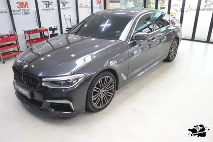 bmw 530i xdrive 사틴블랙 전체랩핑 / 고양시 덕이동